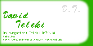 david teleki business card